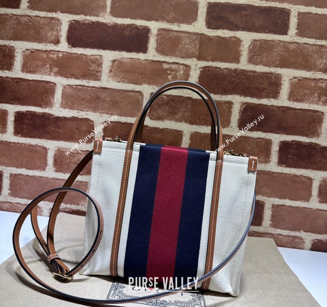 Gucci Mini Interlocking G tote bag 727735 White cotton canvas 2024 (dlh-23112204)