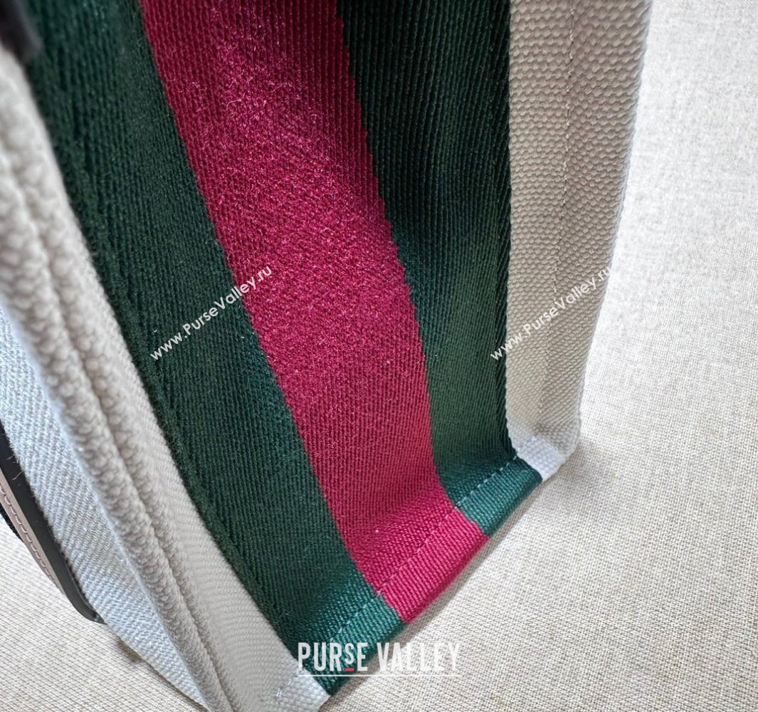 Gucci Mini Interlocking G tote bag 727735 White cotton canvas 2024 (dlh-23112204)