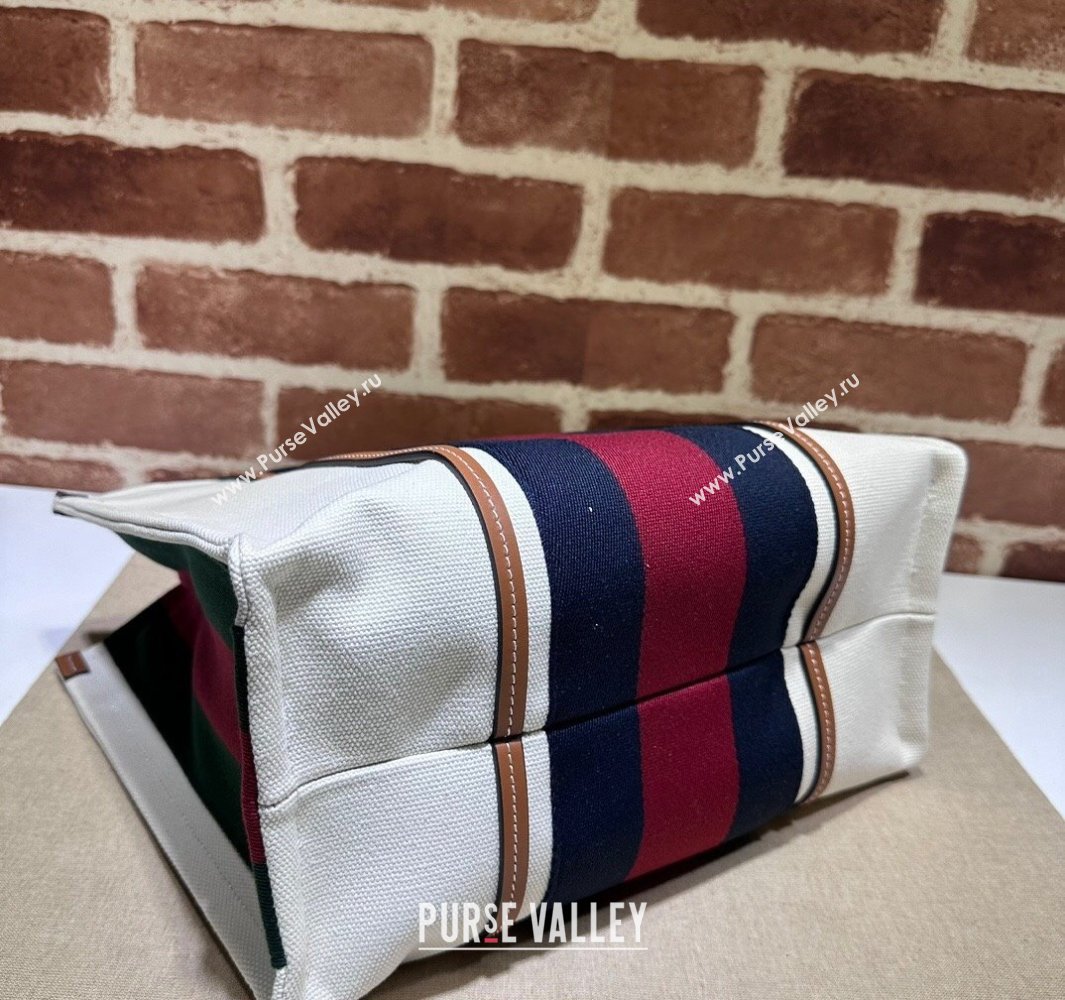 Gucci Small Interlocking G tote bag 727728 White cotton canvas 2024 (dlh-23112203)