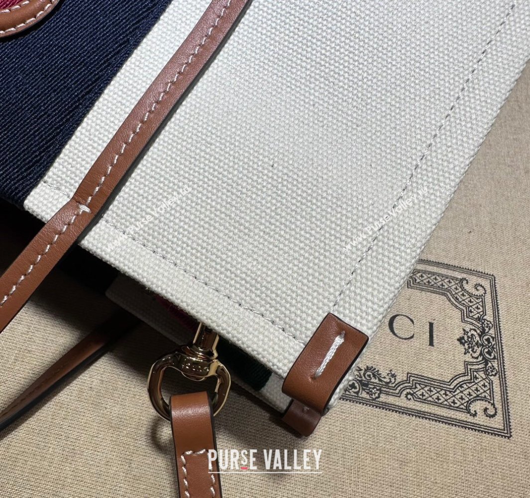 Gucci Small Interlocking G tote bag 727728 White cotton canvas 2024 (dlh-23112203)
