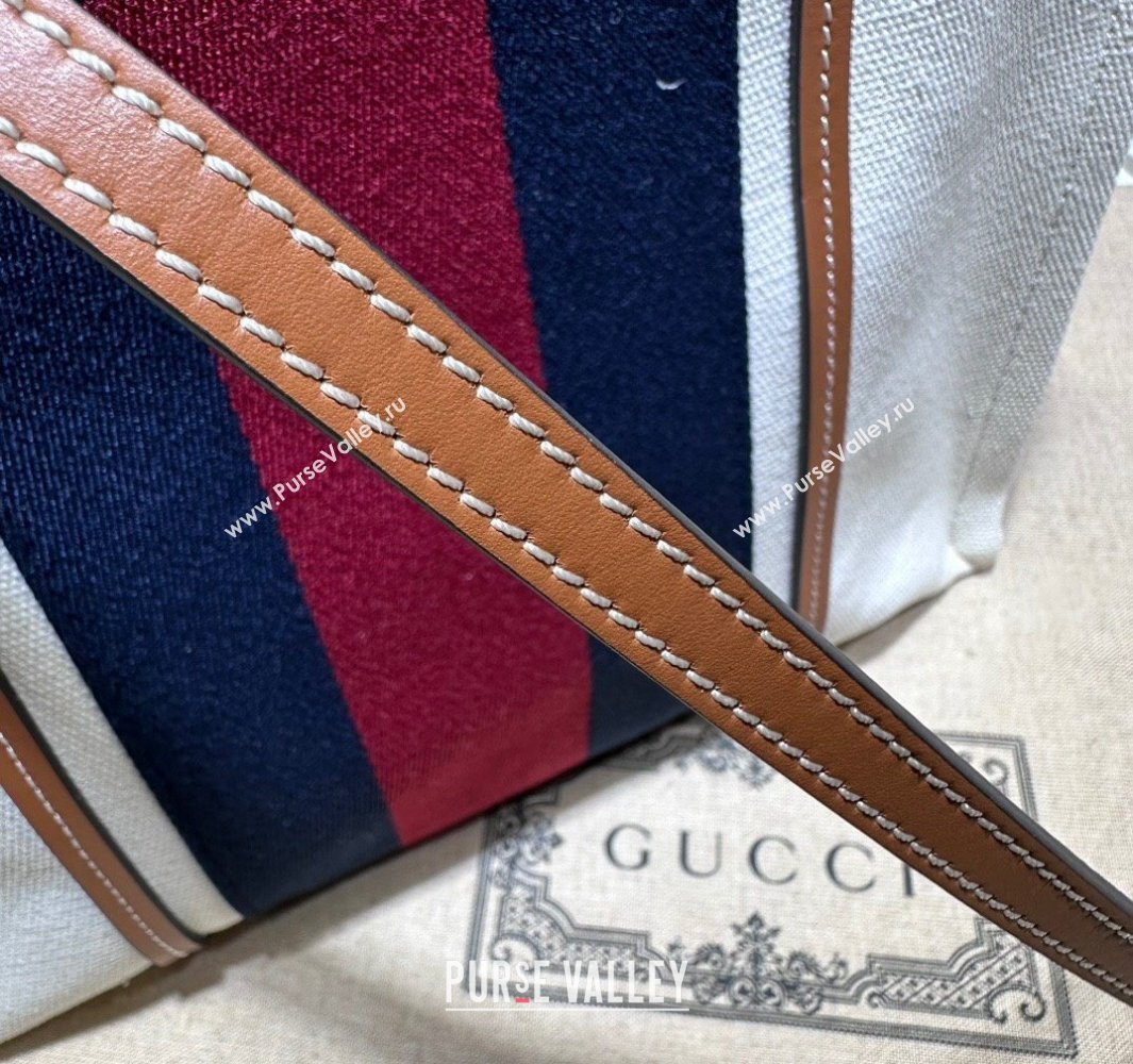 Gucci Small Interlocking G tote bag 727728 White cotton canvas 2024 (dlh-23112203)