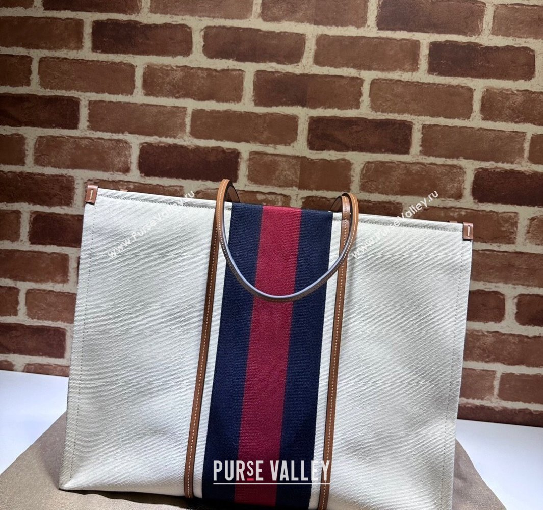 Gucci Large Interlocking G tote bag 727701 White cotton canvas 2024 (dlh-23112201)