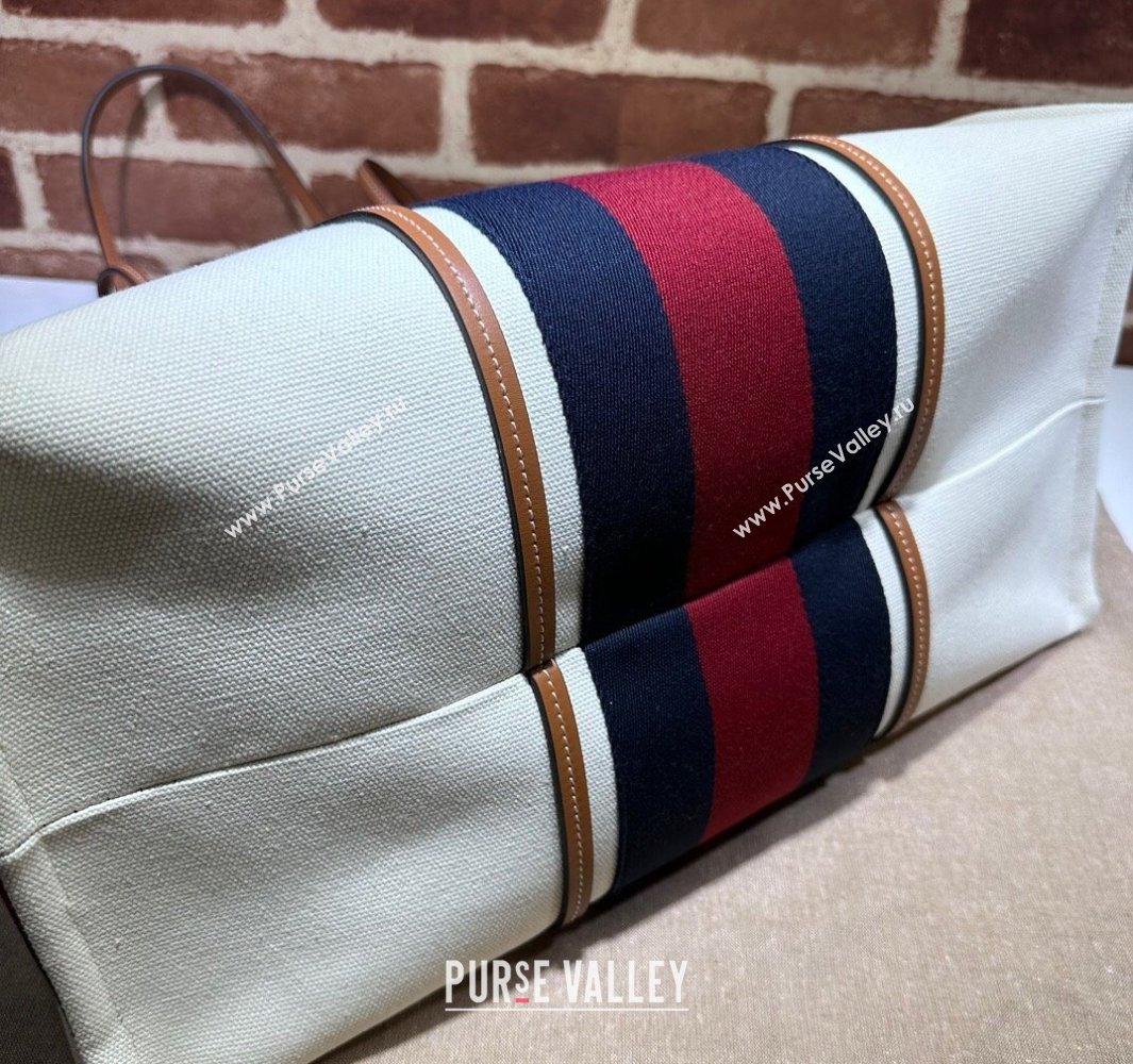 Gucci Large Interlocking G tote bag 727701 White cotton canvas 2024 (dlh-23112201)