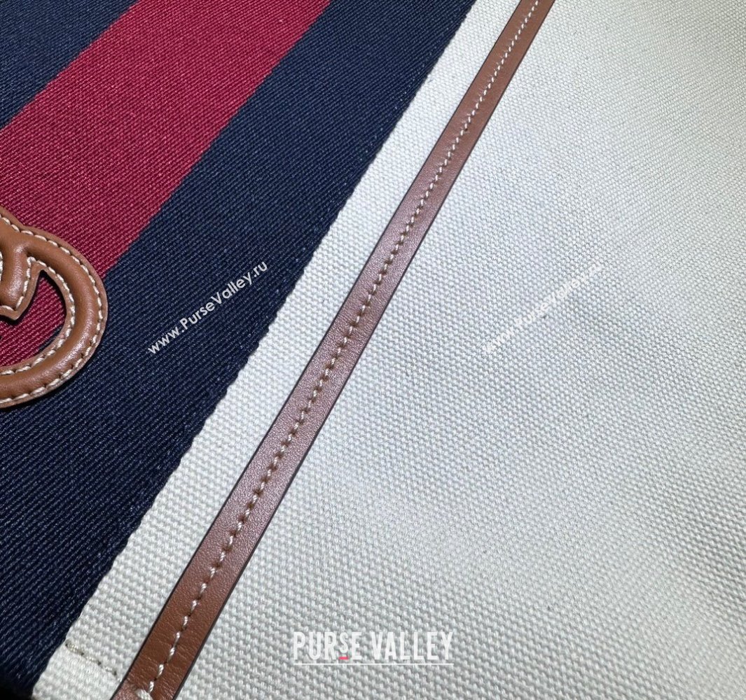 Gucci Large Interlocking G tote bag 727701 White cotton canvas 2024 (dlh-23112201)