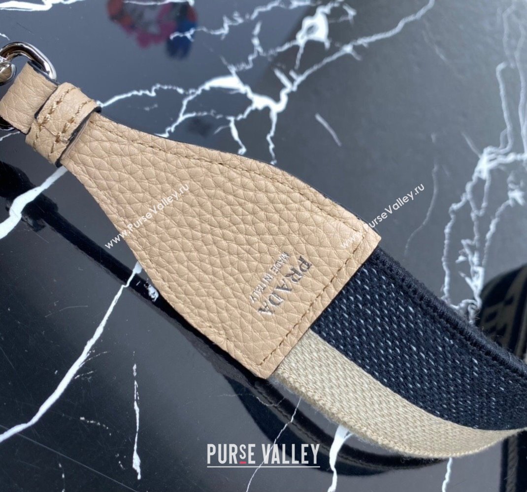 Prada Leather mini shoulder Bag 1BH191 Beige 2023 (ziyin-23111516)