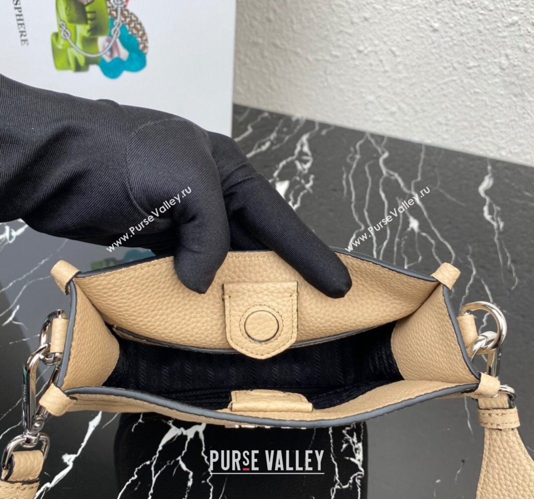 Prada Leather mini shoulder Bag 1BH191 Beige 2023 (ziyin-23111516)