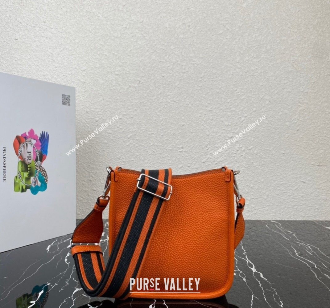 Prada Leather mini shoulder Bag 1BH191 Orange 2023 (ziyin-23111517)