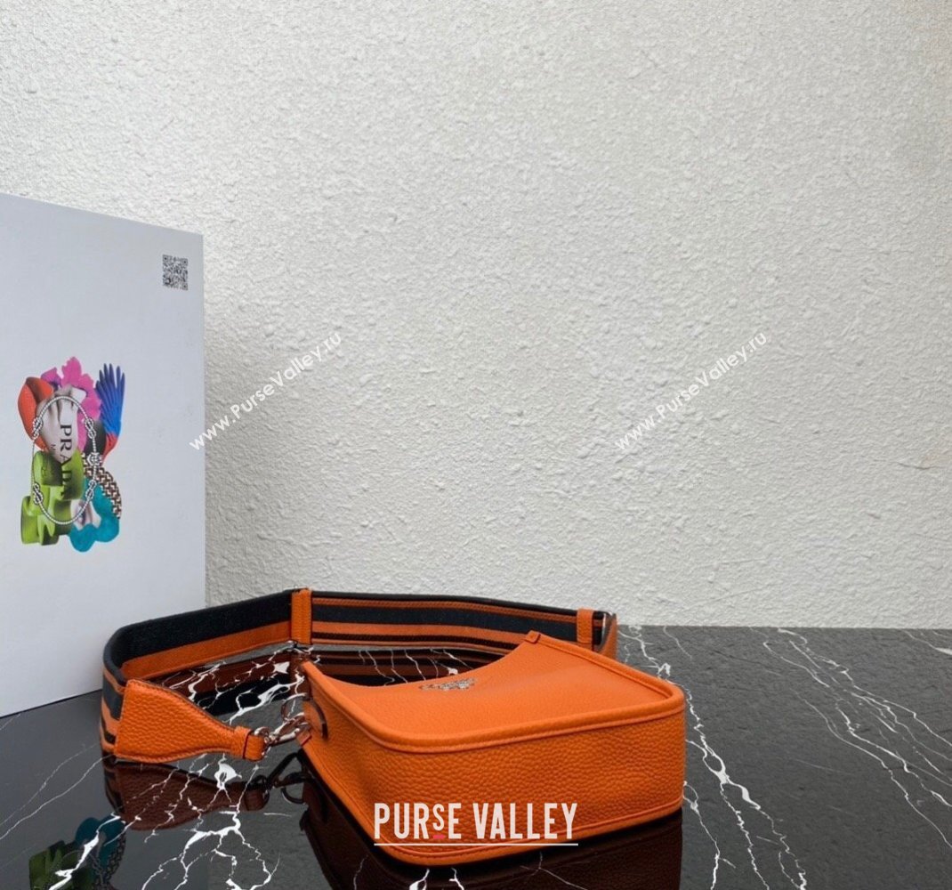 Prada Leather mini shoulder Bag 1BH191 Orange 2023 (ziyin-23111517)