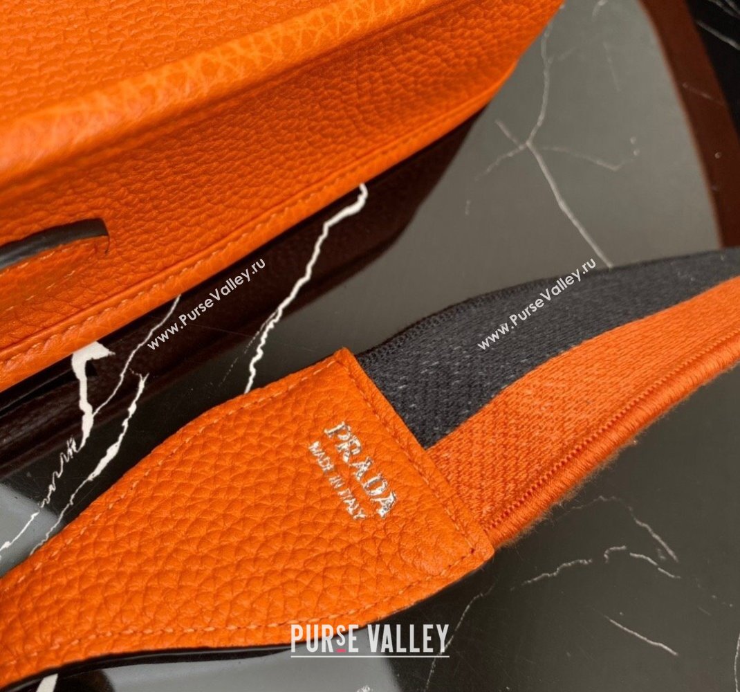 Prada Leather mini shoulder Bag 1BH191 Orange 2023 (ziyin-23111517)