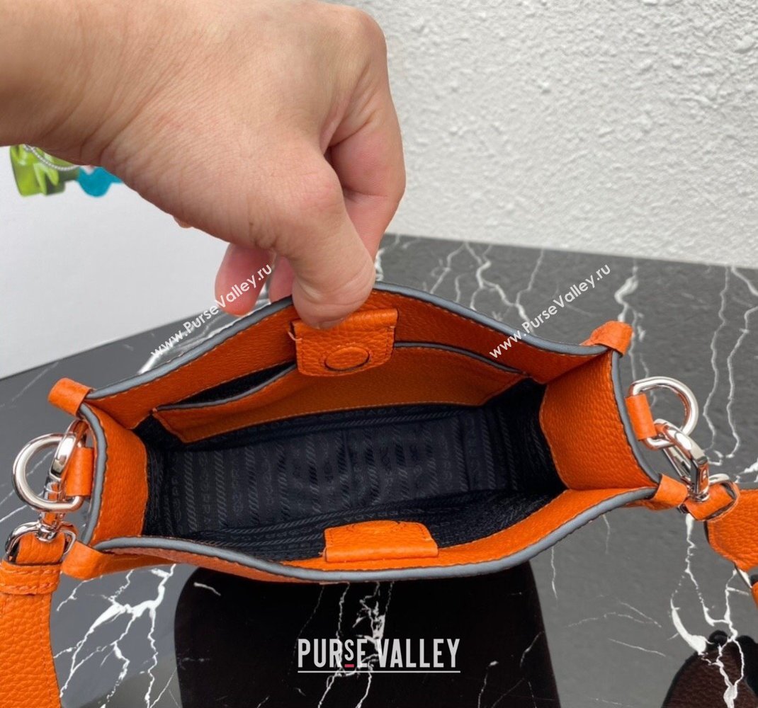 Prada Leather mini shoulder Bag 1BH191 Orange 2023 (ziyin-23111517)