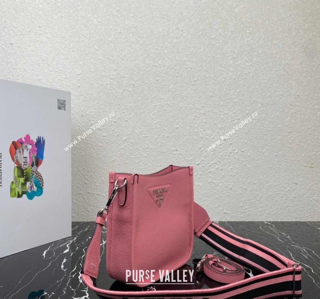 Prada Leather mini shoulder Bag 1BH191 Pink 2023 (ziyin-23111518)
