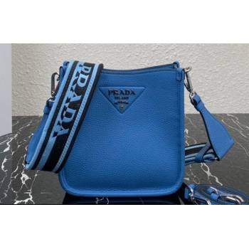Prada Leather mini shoulder Bag 1BH191 Blue 2023 (ziyin-23111519)