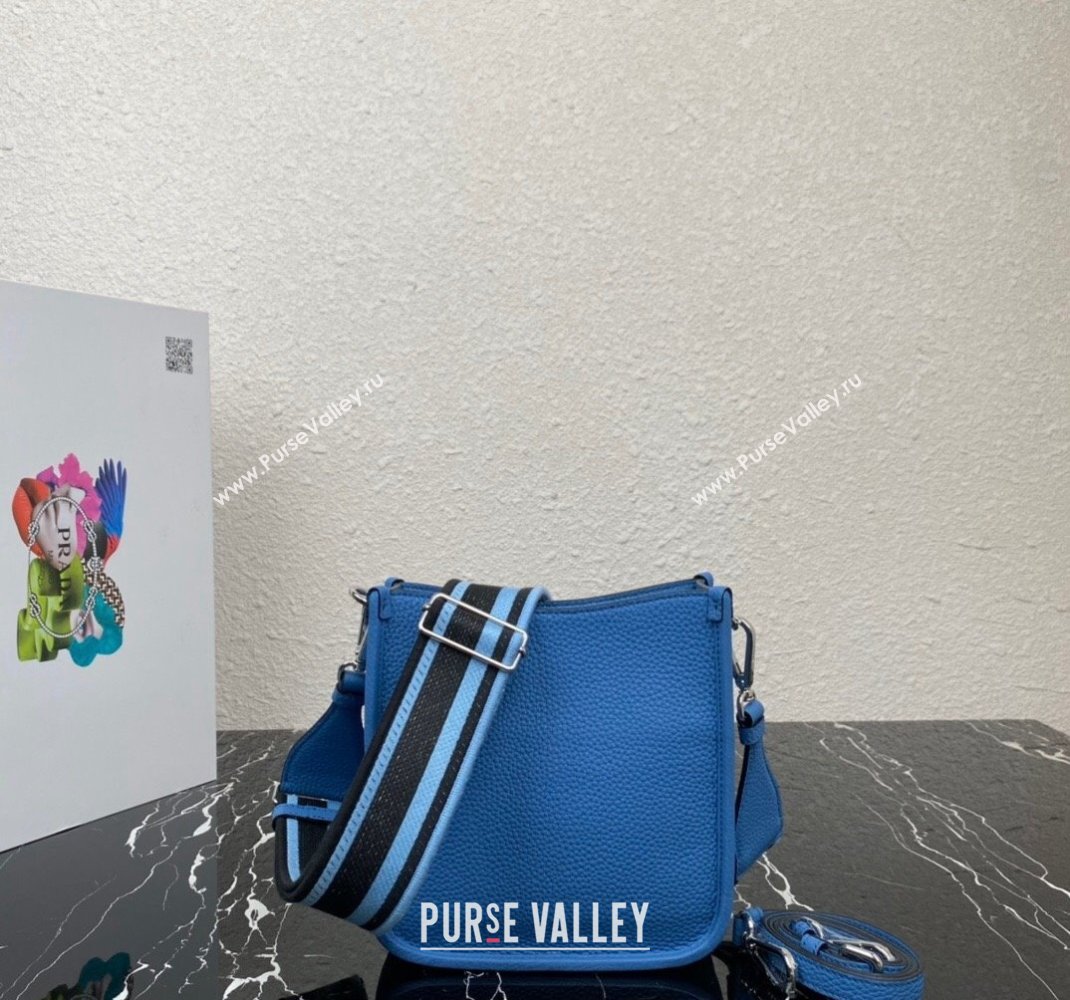 Prada Leather mini shoulder Bag 1BH191 Blue 2023 (ziyin-23111519)