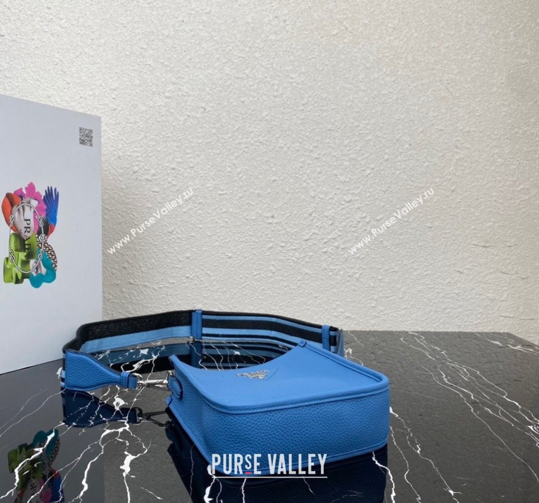 Prada Leather mini shoulder Bag 1BH191 Blue 2023 (ziyin-23111519)