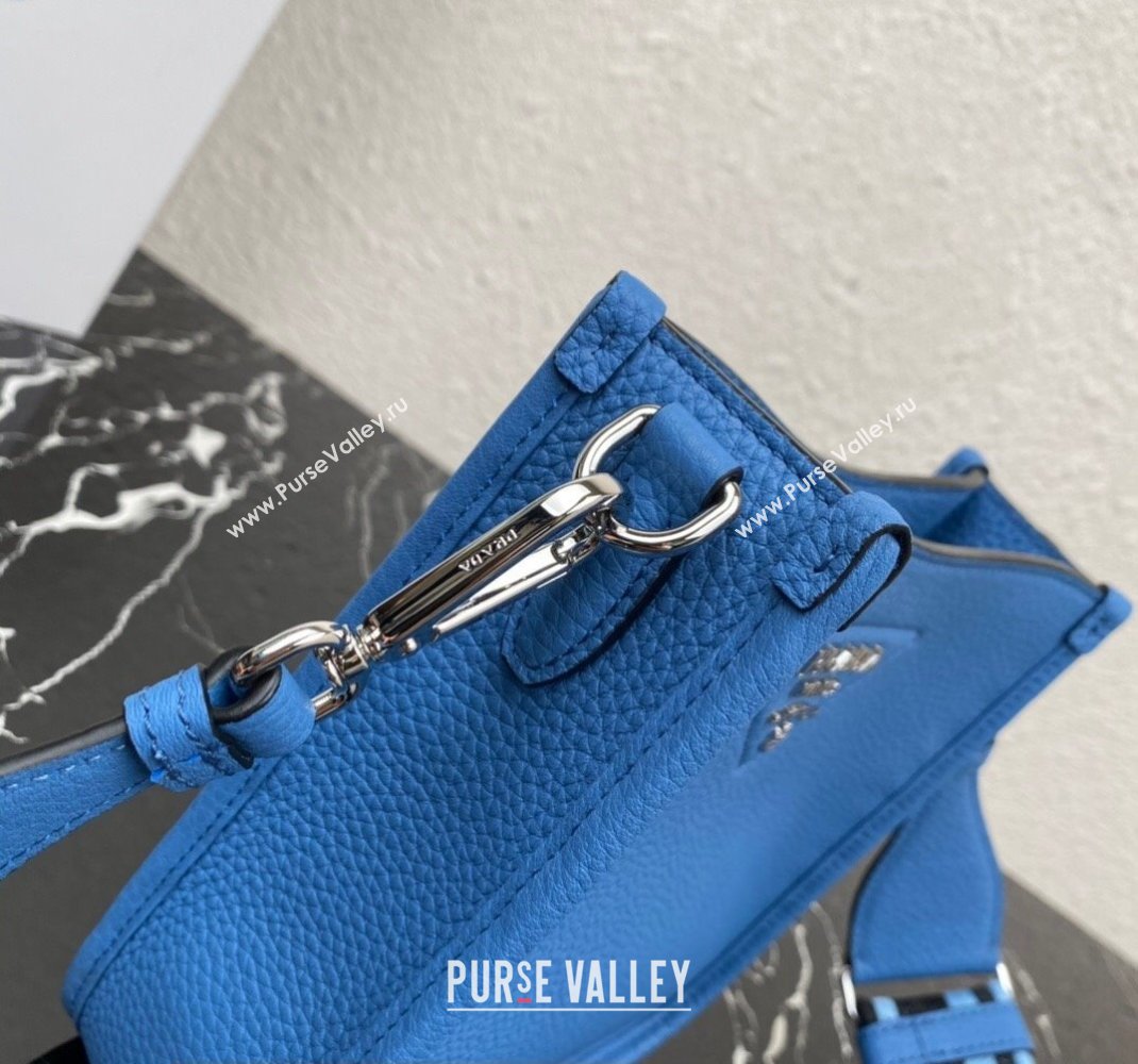 Prada Leather mini shoulder Bag 1BH191 Blue 2023 (ziyin-23111519)