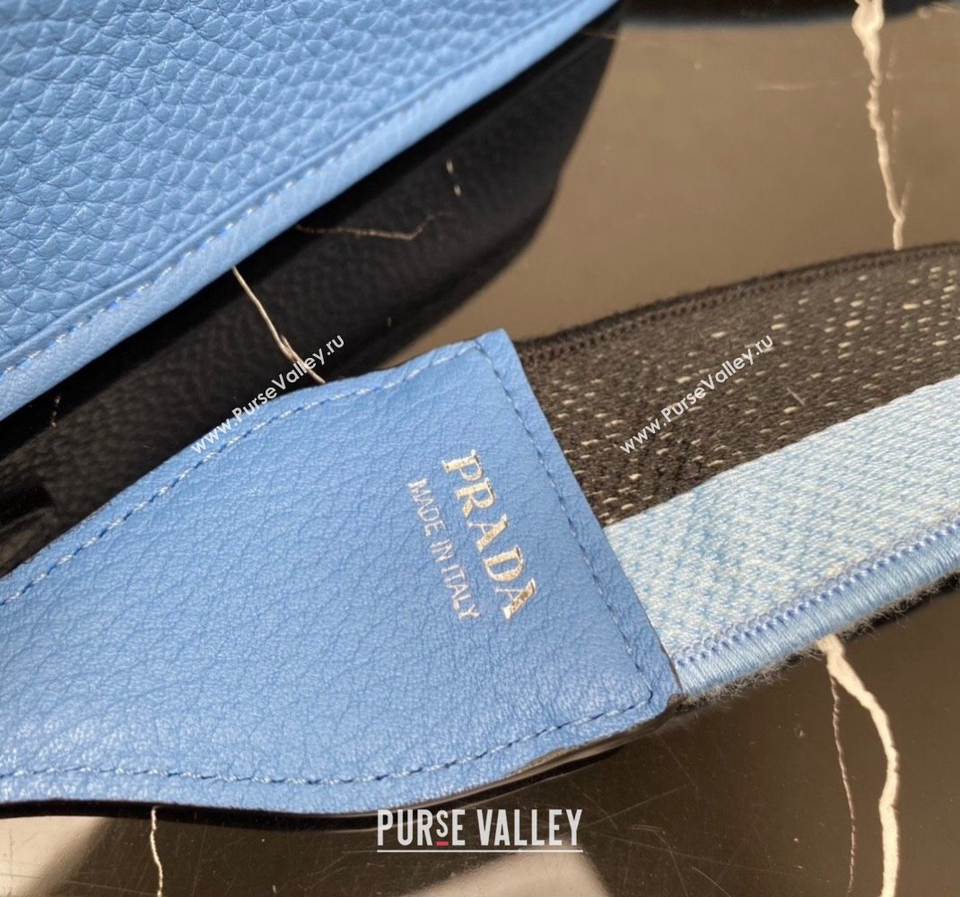 Prada Leather mini shoulder Bag 1BH191 Blue 2023 (ziyin-23111519)