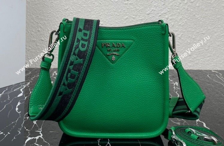 Prada Leather mini shoulder Bag 1BH191 Green 2023 (ziyin-23111520)
