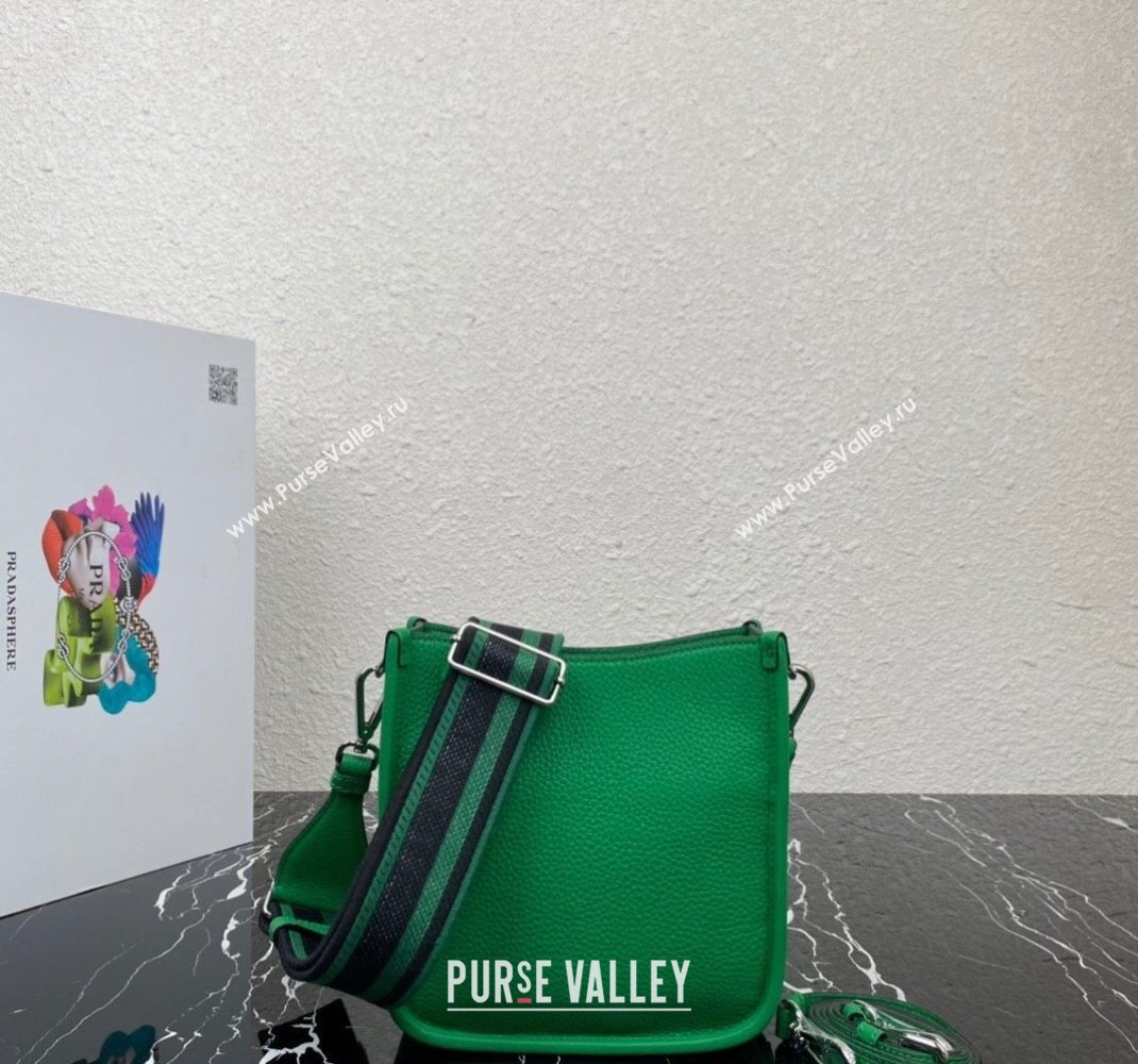 Prada Leather mini shoulder Bag 1BH191 Green 2023 (ziyin-23111520)