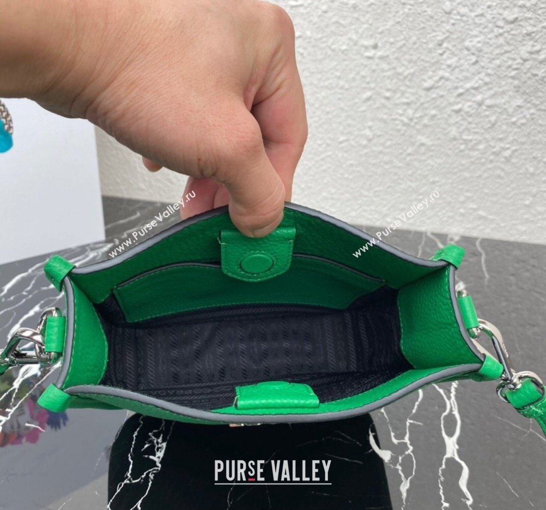 Prada Leather mini shoulder Bag 1BH191 Green 2023 (ziyin-23111520)