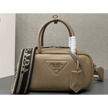 Prada Leather top-handle bag 1BB102 Camel 2023 (ziyin-23111612)