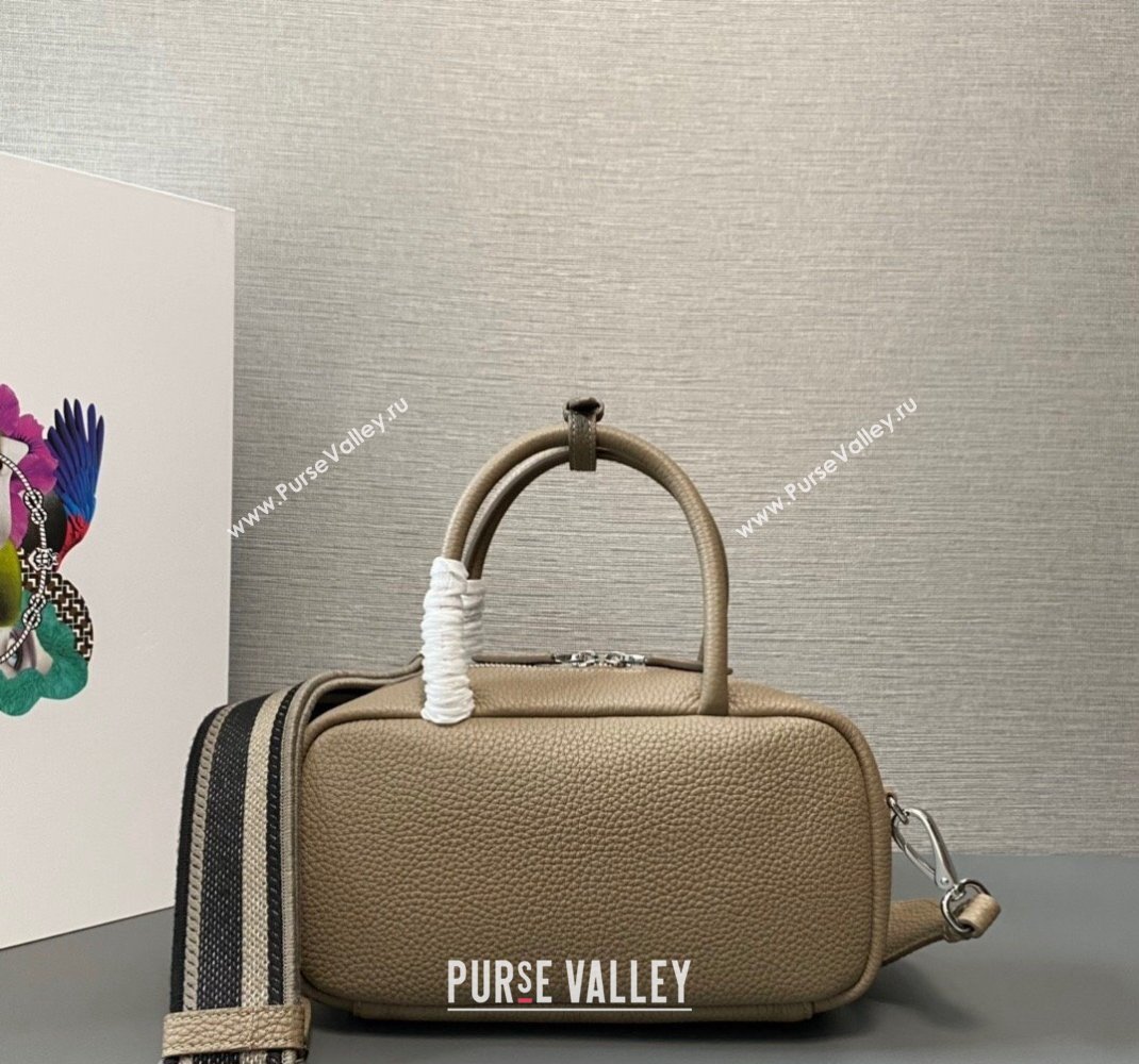 Prada Leather top-handle bag 1BB102 Camel 2023 (ziyin-23111612)