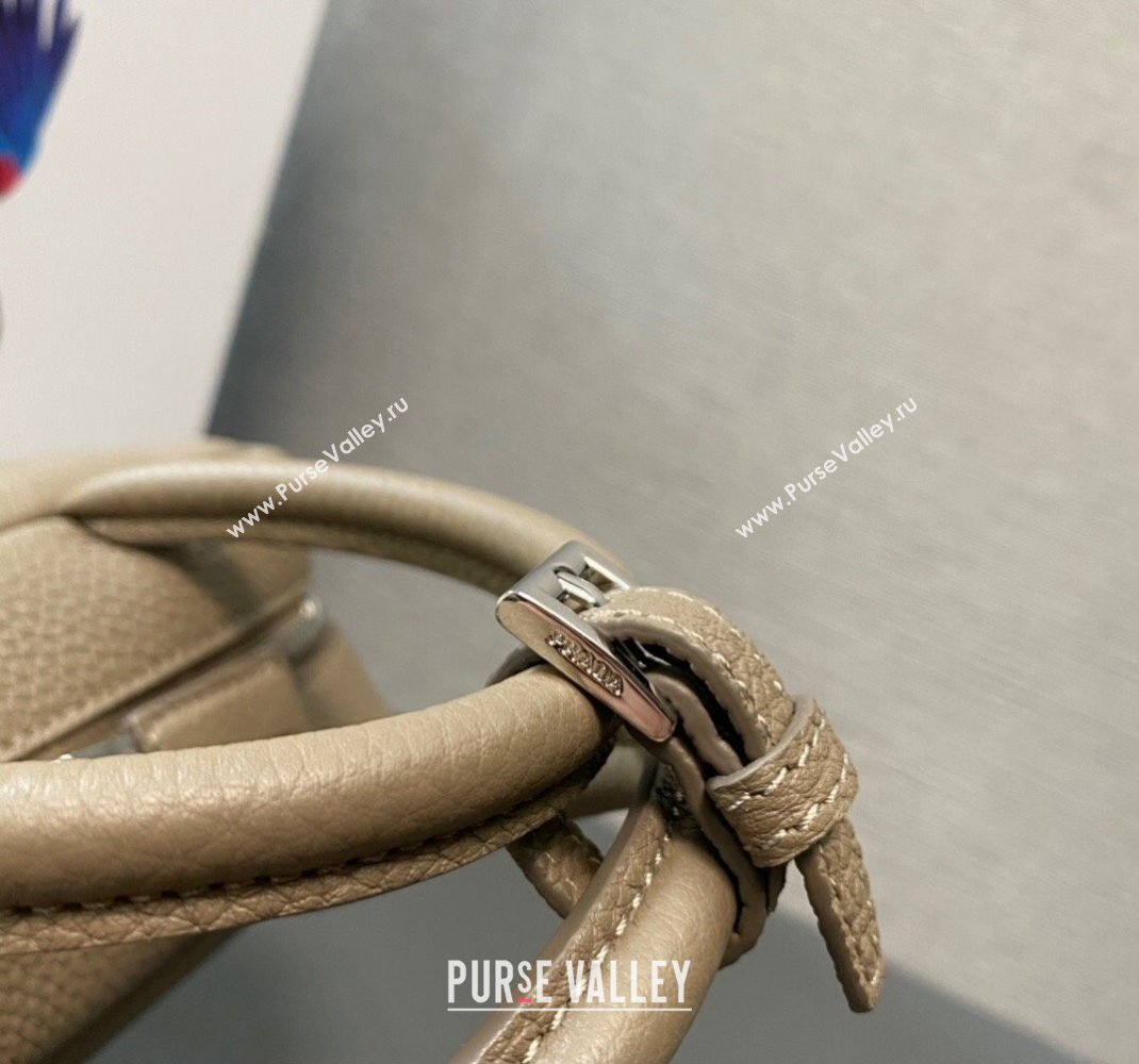 Prada Leather top-handle bag 1BB102 Camel 2023 (ziyin-23111612)