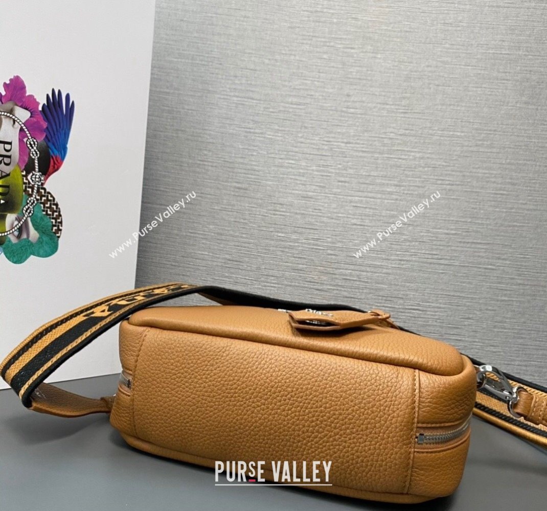 Prada Leather top-handle bag 1BB102 Brown 2023 (ziyin-23111613)