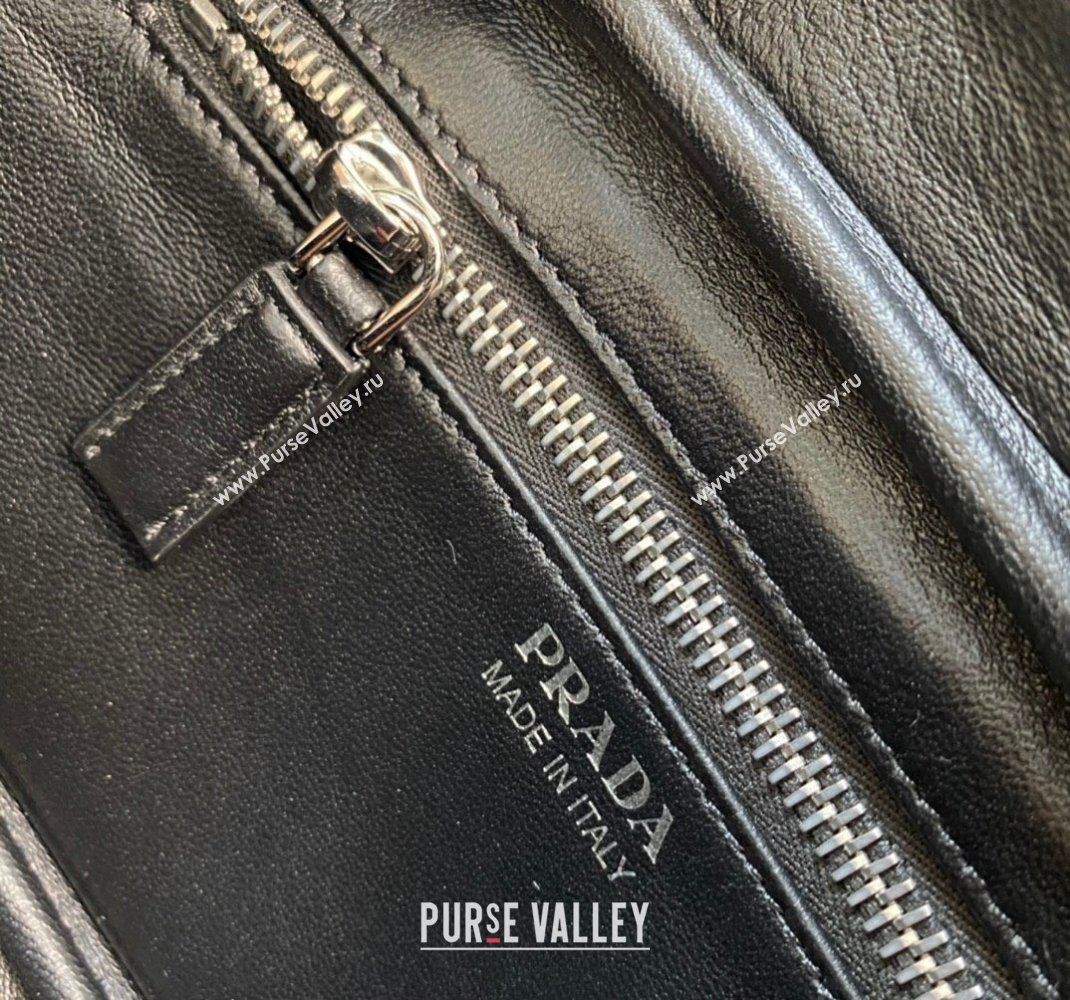 Prada Leather top-handle bag 1BB102 White 2023 (ziyin-23111611)