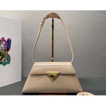 Prada Medium brushed leather handbag 1BD343 Beige 2023 (ziyin-23111618)