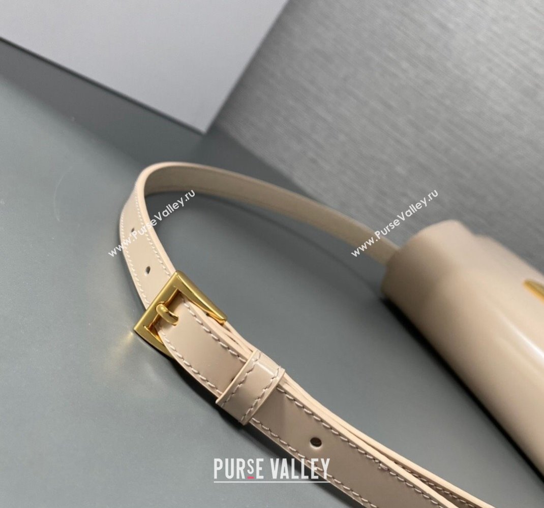 Prada Medium brushed leather handbag 1BD343 Beige 2023 (ziyin-23111618)