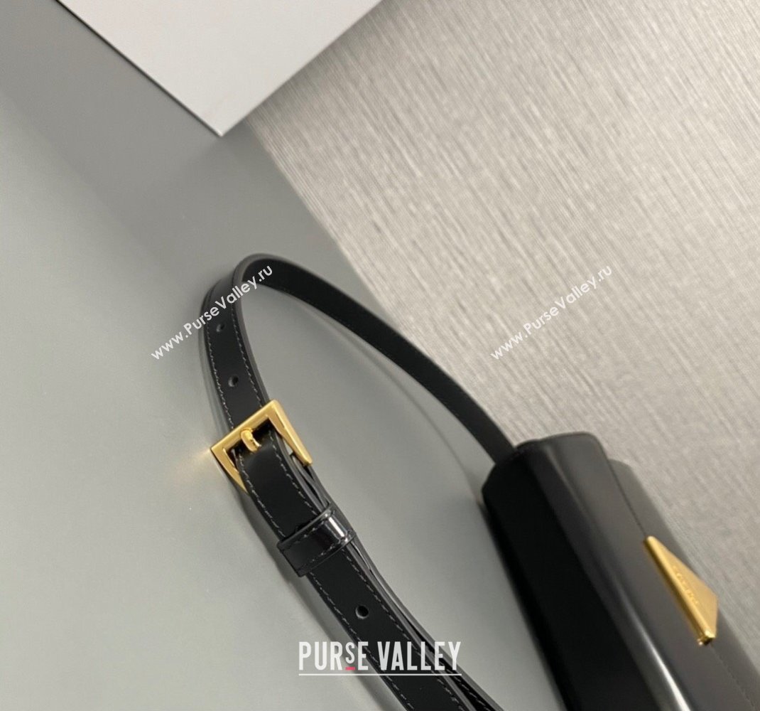 Prada Medium brushed leather handbag 1BD343 Black 2023 (ziyin-23111616)