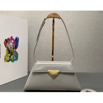 Prada Medium brushed leather handbag 1BD343 Gray 2023 (ziyin-23111619)