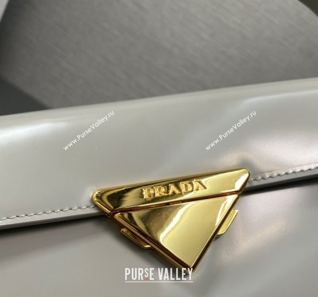 Prada Medium brushed leather handbag 1BD343 Gray 2023 (ziyin-23111619)