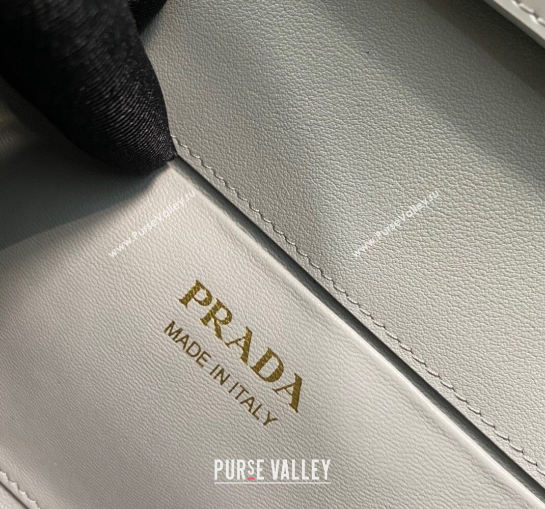Prada Medium brushed leather handbag 1BD343 Gray 2023 (ziyin-23111619)