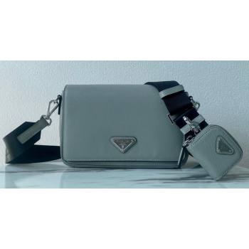 Prada Saffiano leather shoulder bag 2VD059 Gray 2023 (ziyin-23111506)