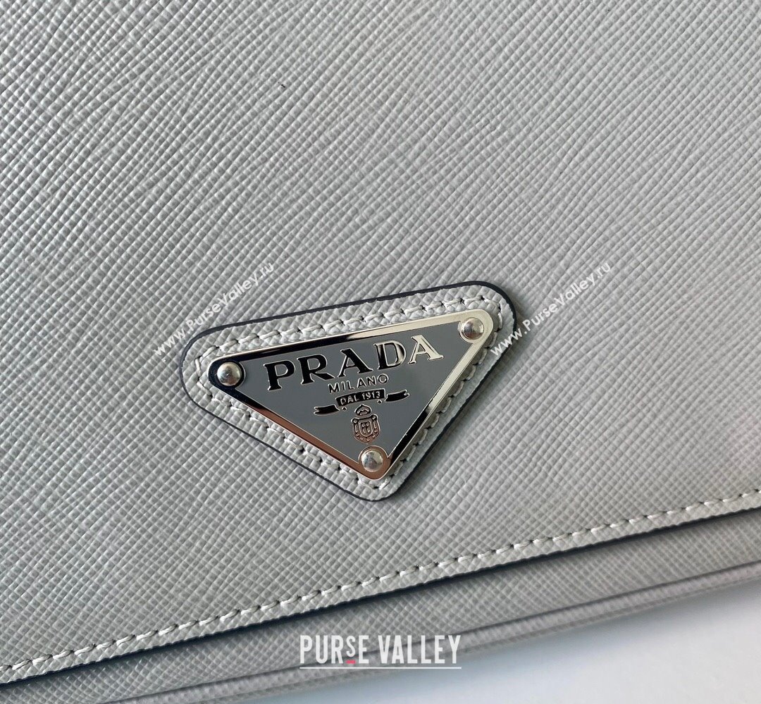 Prada Saffiano leather shoulder bag 2VD059 Gray 2023 (ziyin-23111506)