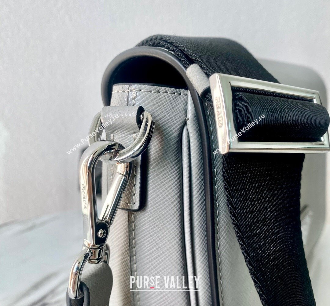 Prada Saffiano leather shoulder bag 2VD059 Gray 2023 (ziyin-23111506)
