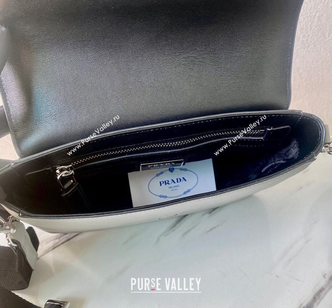 Prada Saffiano leather shoulder bag 2VD059 Gray 2023 (ziyin-23111506)