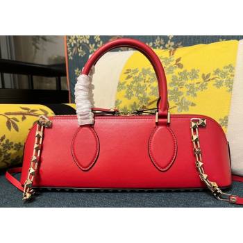 Valentino Rockstud E/W calfskin Small handbag Red 2023 (xinyidai-23111615)