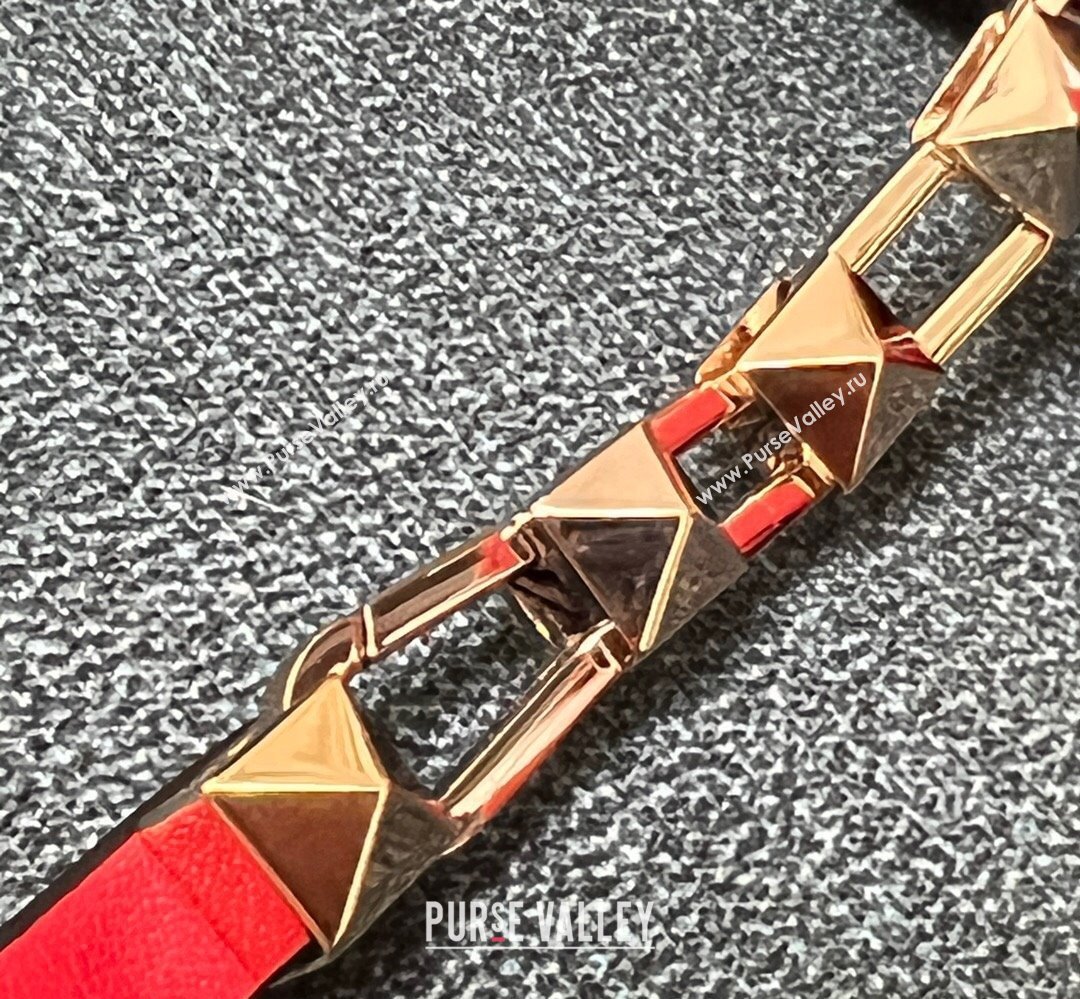 Valentino Rockstud E/W calfskin Small handbag Red 2023 (xinyidai-23111615)