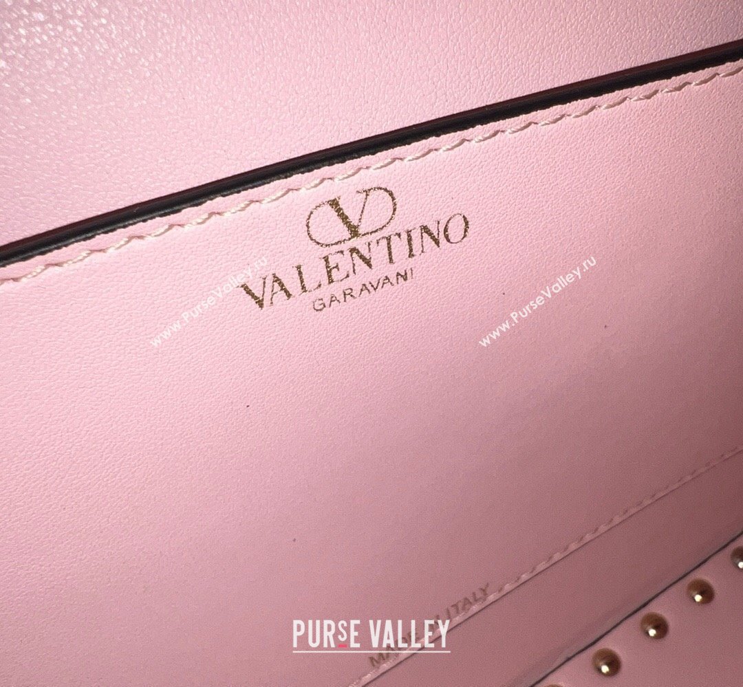 Valentino Rockstud E/W calfskin Large handbag Pink 2023 (xinyidai-23111607)