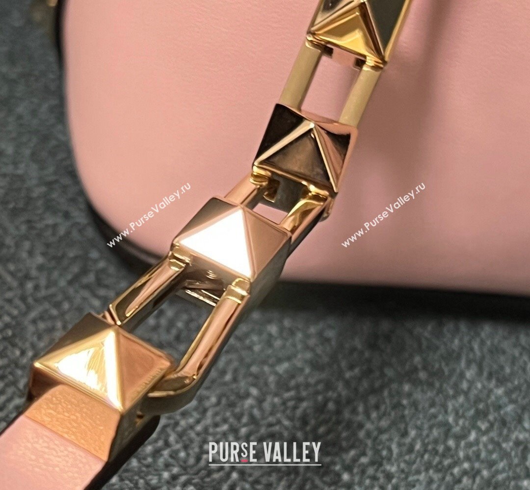Valentino Rockstud E/W calfskin Large handbag Pink 2023 (xinyidai-23111607)