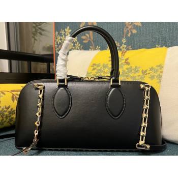Valentino Rockstud E/W calfskin Large handbag Black/Gold 2023 (xinyidai-23111602)