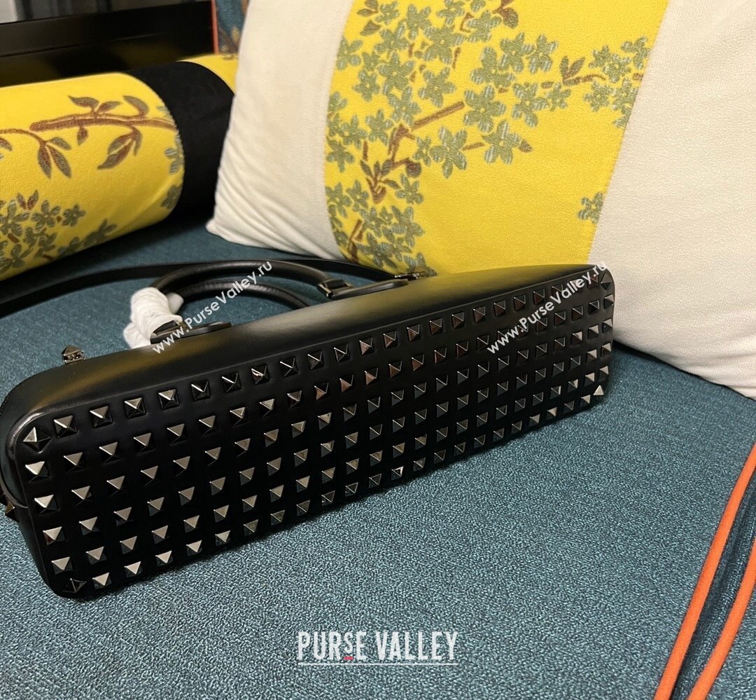 Valentino Rockstud E/W calfskin Large handbag Black 2023 (xinyidai-23111601)