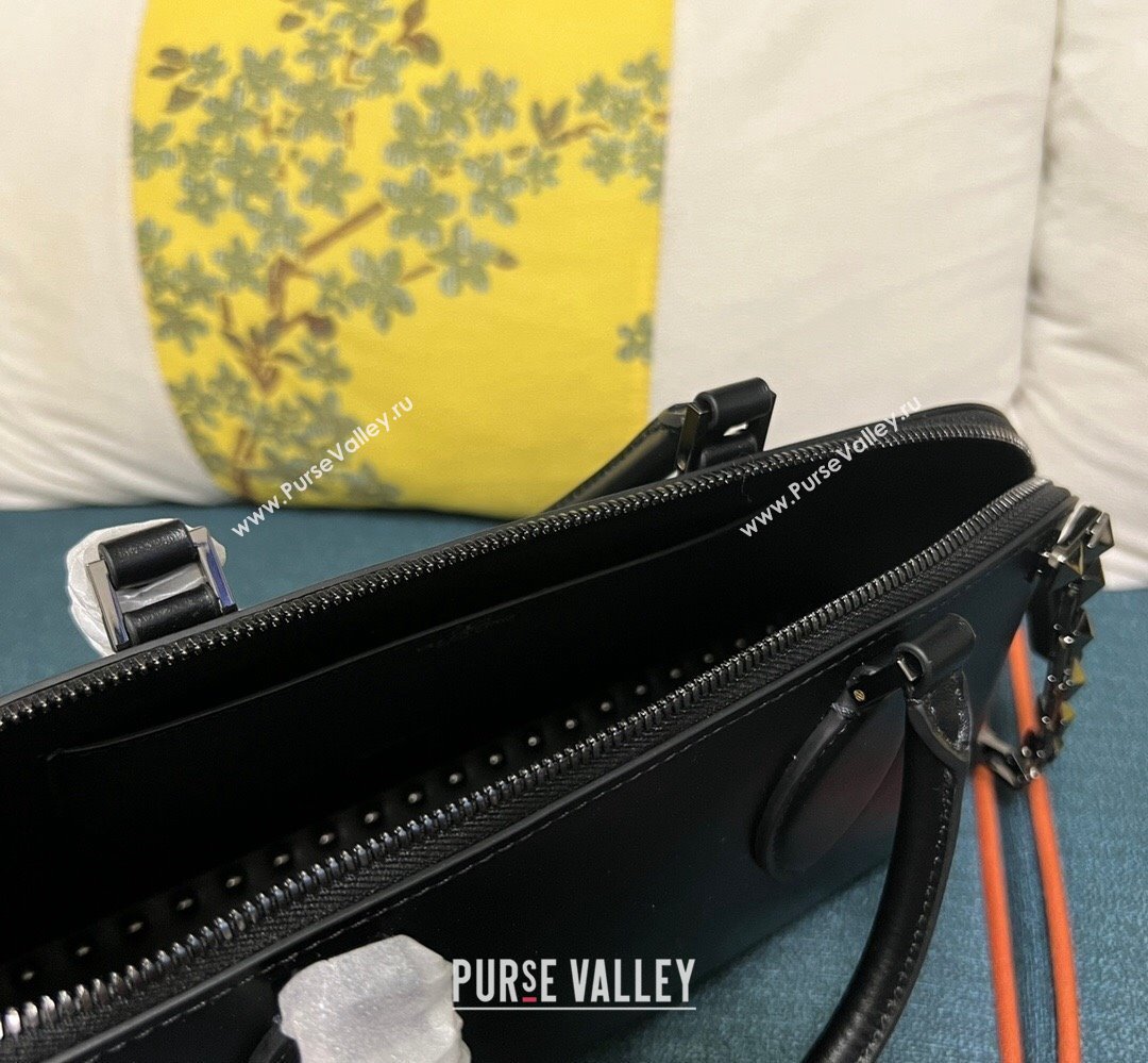 Valentino Rockstud E/W calfskin Large handbag Black 2023 (xinyidai-23111601)