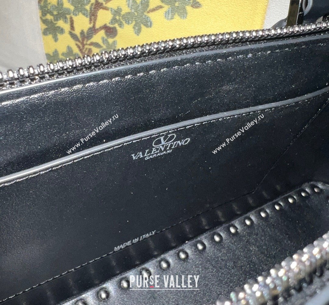 Valentino Rockstud E/W calfskin Large handbag Black 2023 (xinyidai-23111601)