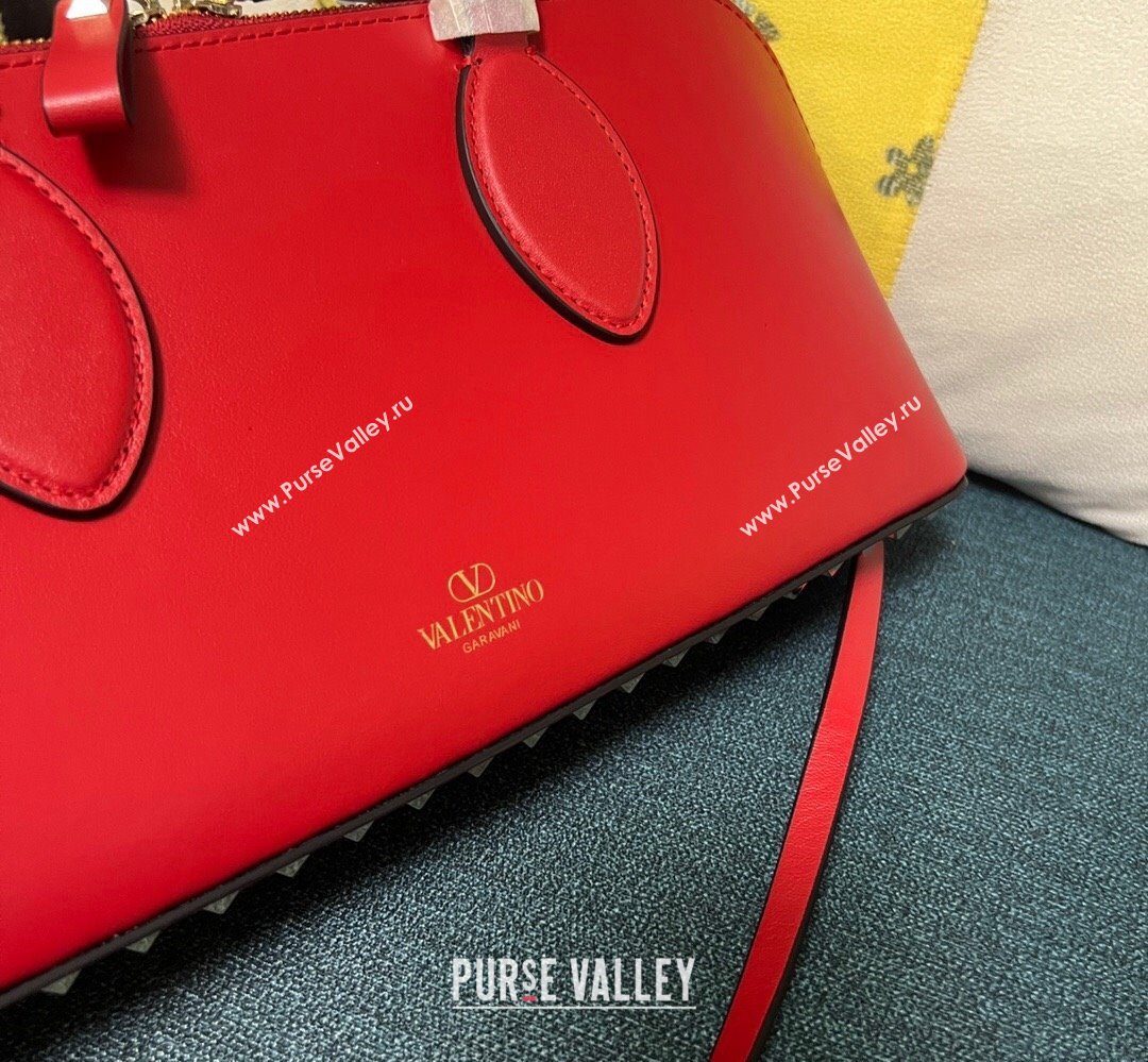 Valentino Rockstud E/W calfskin Large handbag Red 2023 (xinyidai-23111605)