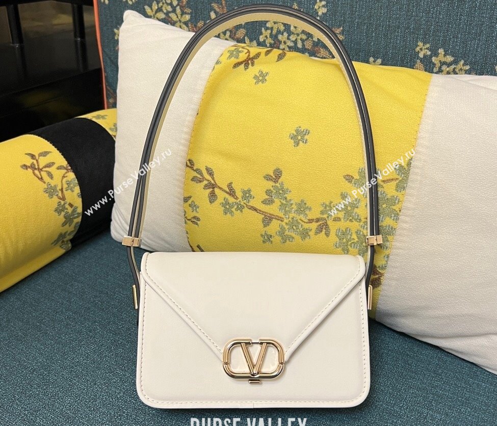 Valentino shoulder Letter Small Bag in smooth calfskin White 2023 (xinyidai-23111722)