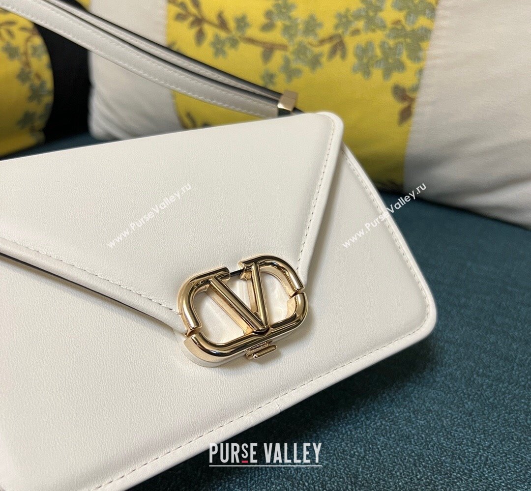 Valentino shoulder Letter Small Bag in smooth calfskin White 2023 (xinyidai-23111722)