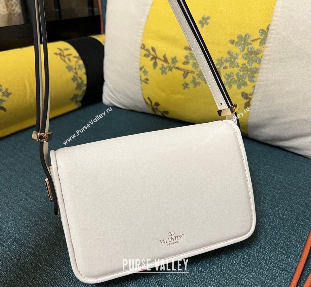 Valentino shoulder Letter Small Bag in smooth calfskin White 2023 (xinyidai-23111722)